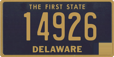 DE license plate 14926