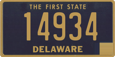 DE license plate 14934