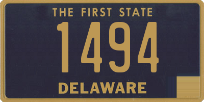 DE license plate 1494