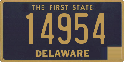 DE license plate 14954