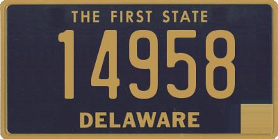 DE license plate 14958