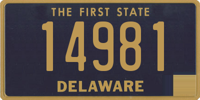 DE license plate 14981