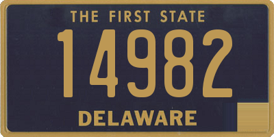 DE license plate 14982