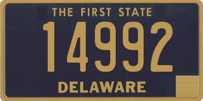 DE license plate 14992