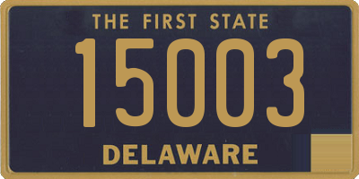 DE license plate 15003