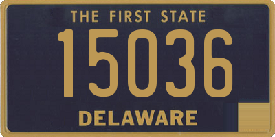 DE license plate 15036