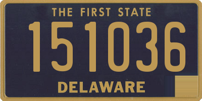 DE license plate 151036