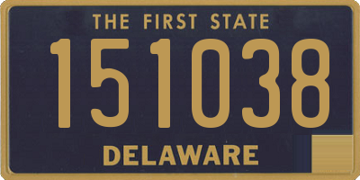 DE license plate 151038