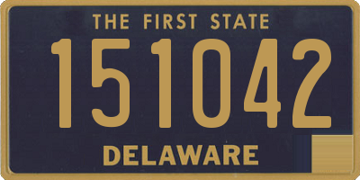 DE license plate 151042