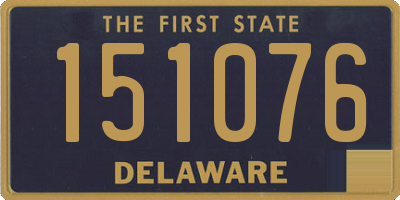 DE license plate 151076