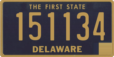 DE license plate 151134