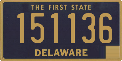 DE license plate 151136