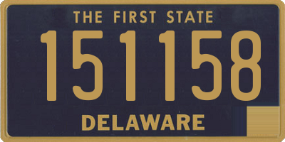 DE license plate 151158