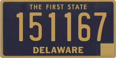 DE license plate 151167