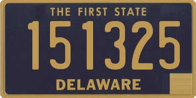 DE license plate 151325