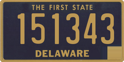 DE license plate 151343