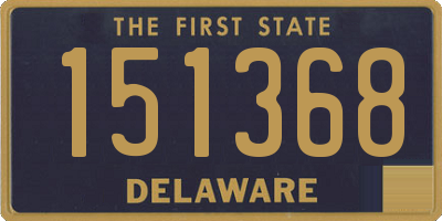 DE license plate 151368