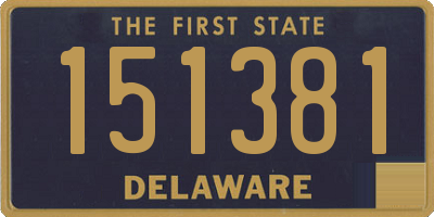 DE license plate 151381