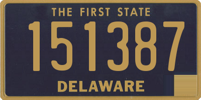 DE license plate 151387