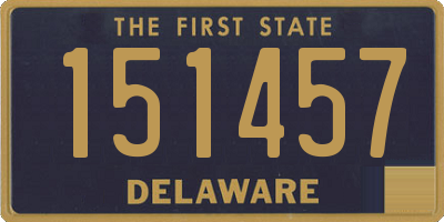 DE license plate 151457