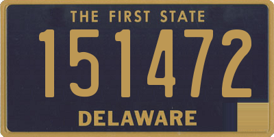 DE license plate 151472