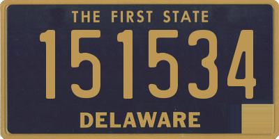 DE license plate 151534