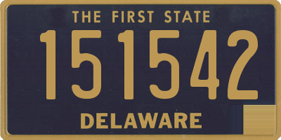 DE license plate 151542