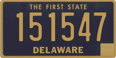 DE license plate 151547