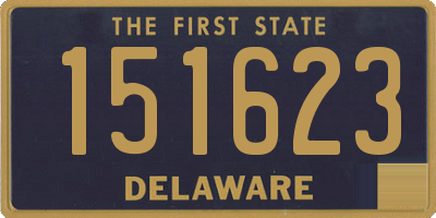 DE license plate 151623