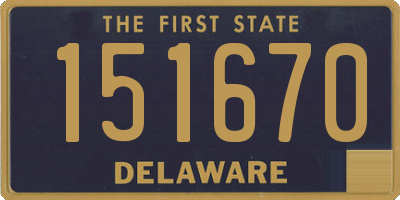 DE license plate 151670