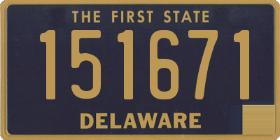 DE license plate 151671