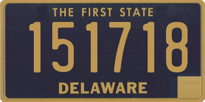 DE license plate 151718