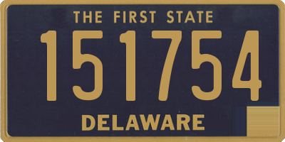 DE license plate 151754