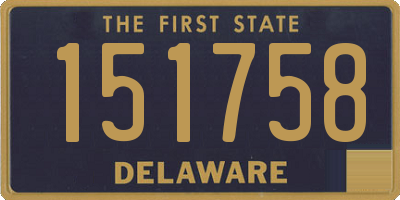 DE license plate 151758