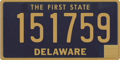 DE license plate 151759