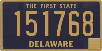 DE license plate 151768