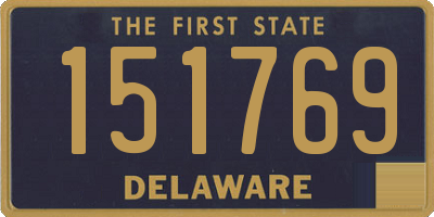 DE license plate 151769