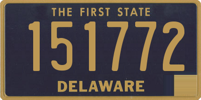 DE license plate 151772