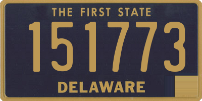 DE license plate 151773