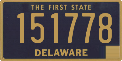 DE license plate 151778