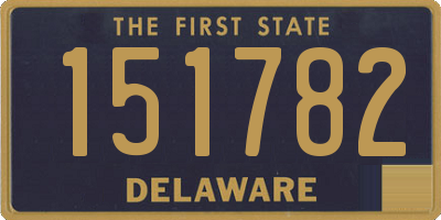 DE license plate 151782