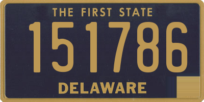 DE license plate 151786