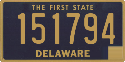 DE license plate 151794