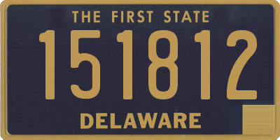 DE license plate 151812