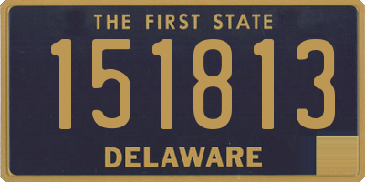 DE license plate 151813