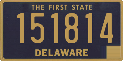 DE license plate 151814