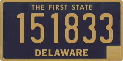 DE license plate 151833