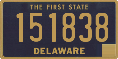 DE license plate 151838