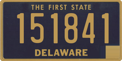 DE license plate 151841