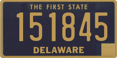 DE license plate 151845